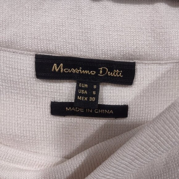Massimo Dutti Off Shoulder White Sweater Size Small - Picture 4 of 5